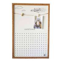 2020 hot sale MDF frame with cork board and white metal board suit for leaving notes and message more functional message board